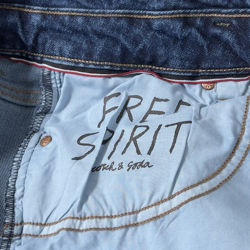 Scotch & Soda Free Spirit Wide Leg High Rise Jeans Womens Sz 8/29 Blue No Belt - Picture 10 of 14